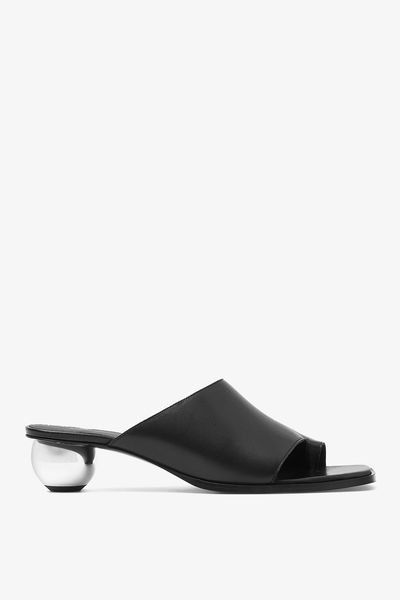 Sculptural-Heel Leather Mules from COS