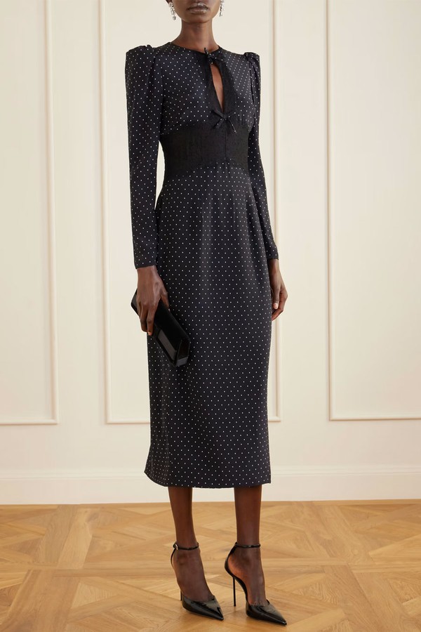 Polka-Dot Silk Midi Dress from ALESSANDRA RICH