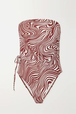 Marae Strapless Printed Stretch Swimsuit from Faithfull The Brand