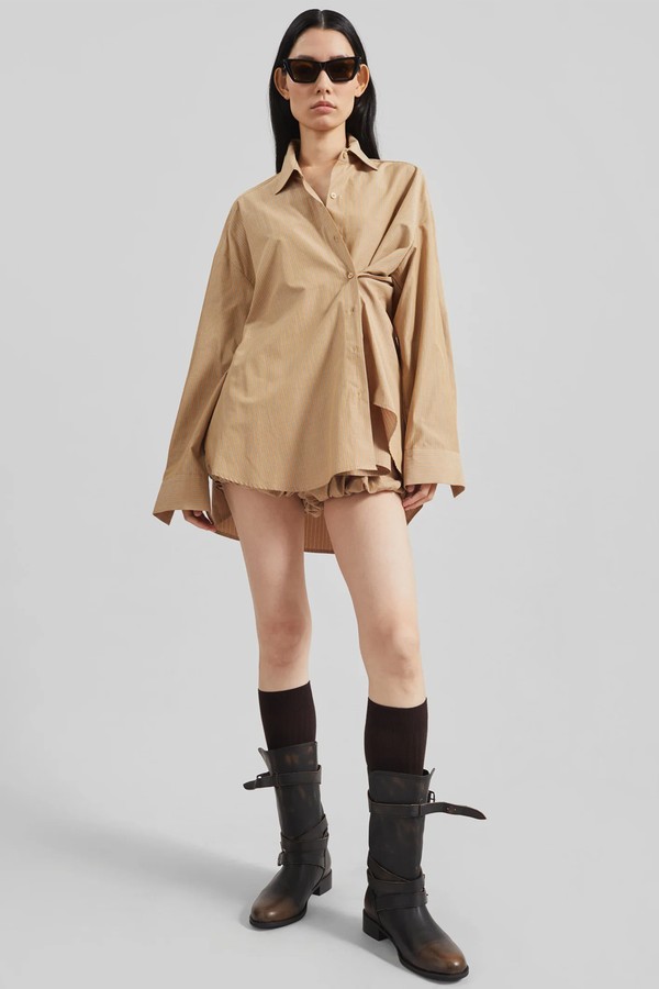 Medavy Side Button-Up Shirt