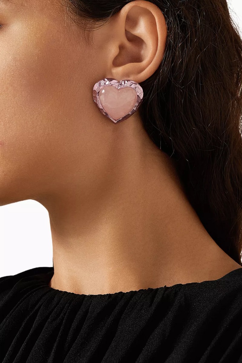 Rose Heart Stud Earrings from Anabela Chan