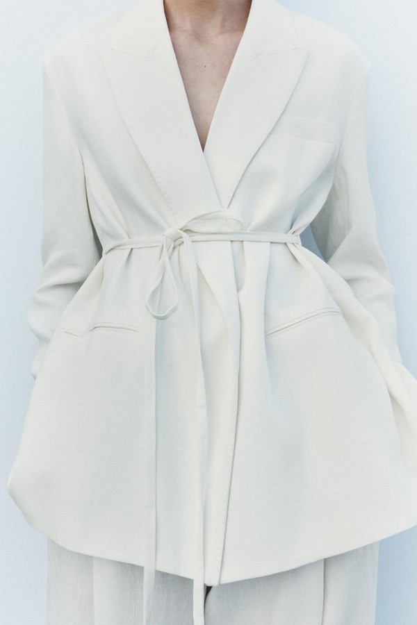 Linen Blend Blazer from Zara
