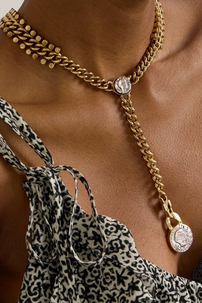 Kusama Rhodium & Gold-Plated Necklace from Maison Mayle