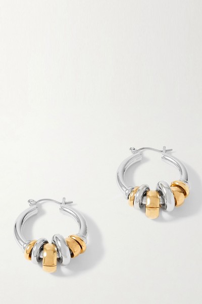 Radda Recycled Gold & Platinum-Plated Hoop Earrings from Laura Lombardi