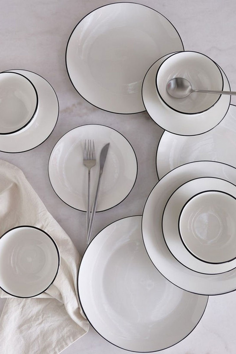 Austin 12-Piece Rimmed Dinner Set from Home Box