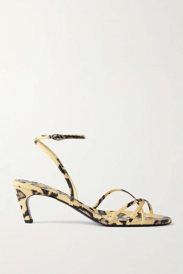 Uma Snake-Effect Leather Sandals from Proenza Schouler