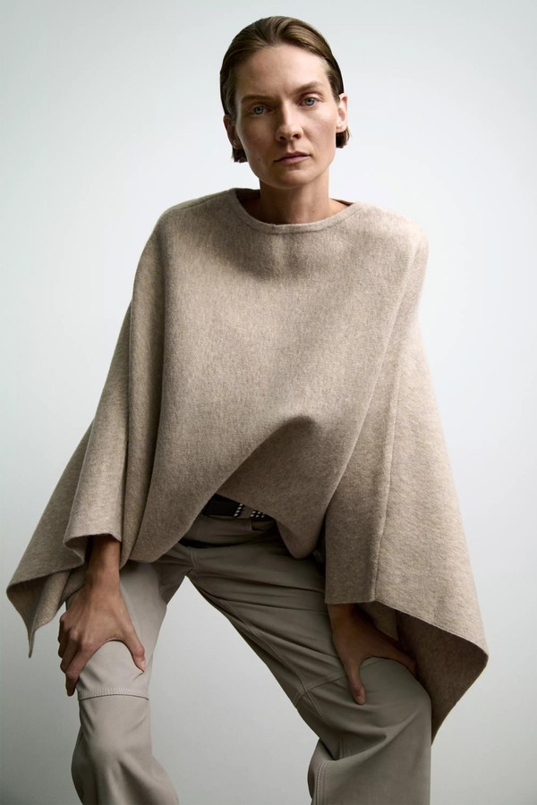 Asymmetric Knit Cape from Zara