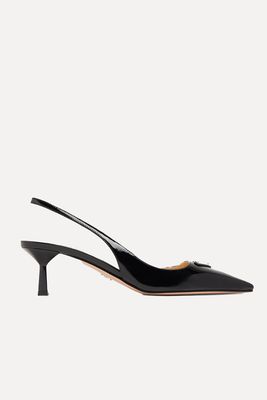 Patent-Leather Slingback Pumps from Prada