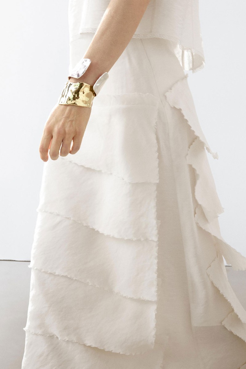 Midi Skirt With Ruffle Detail