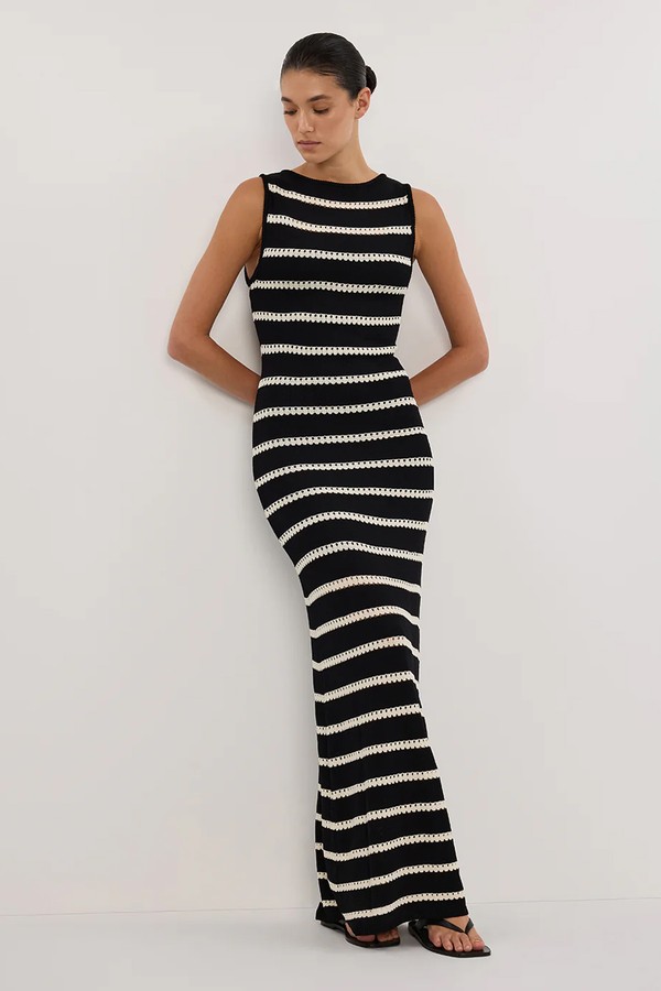 Sam Stripe Boat Neck Maxi Dress from Dissh