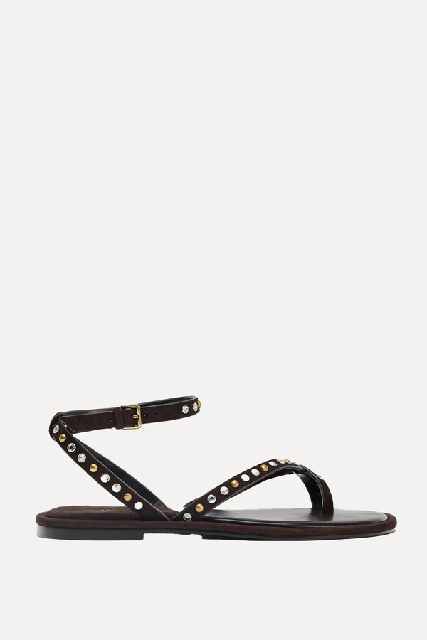 Beaded Leather Sandals