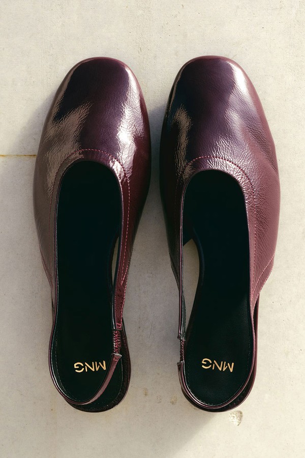 Block Heel Leather Shoes