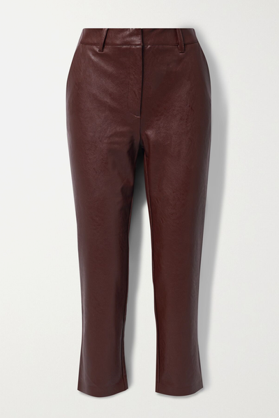 Cropped Faux Leather Straight-Leg Pants from Commando