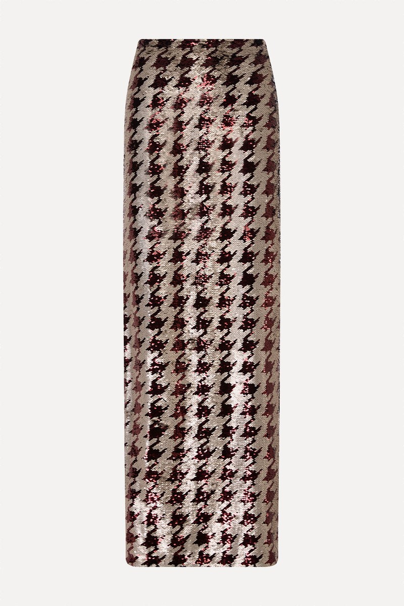 Houndstooth Sequin Skirt from Dima Ayad