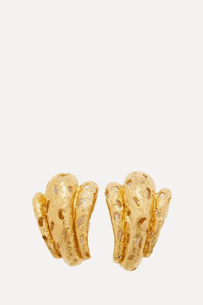 Lira Gold-Plated Earrings from Paola Sighinolfi