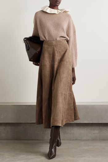 Varda Suede Midi Skirt from Altuzarra