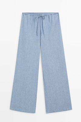 Straight-Leg Jeans With Drawstrings from Massimo Dutti