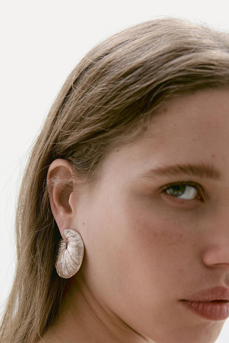 Fossil Hoop Earrings from Massimo Dutti