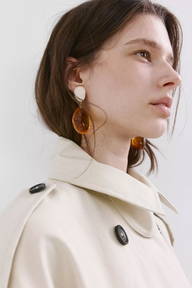 Mixed Pendant Earrings from Mango