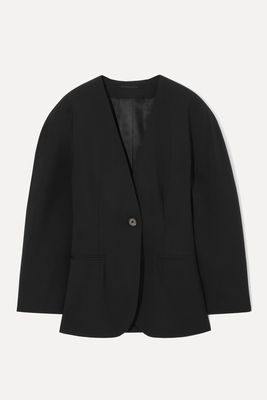 Sculpted Collarless Wool Blazer from COS