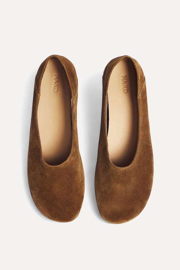 Unlined Suede Ballerinas