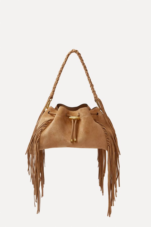 Cinch Fringed Shoulder Bag from Jimmy Choo
