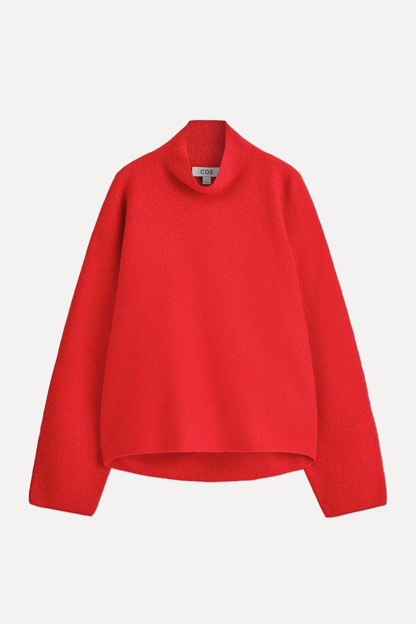 Boiled-Wool Funnel-Neck Jumper from  COS