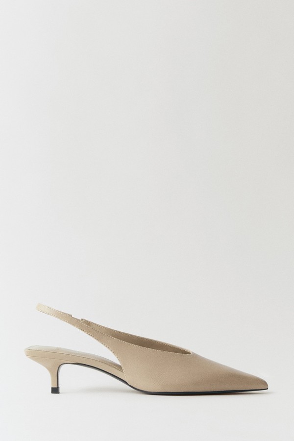 Kitten-Heel Leather Shoes from Mango