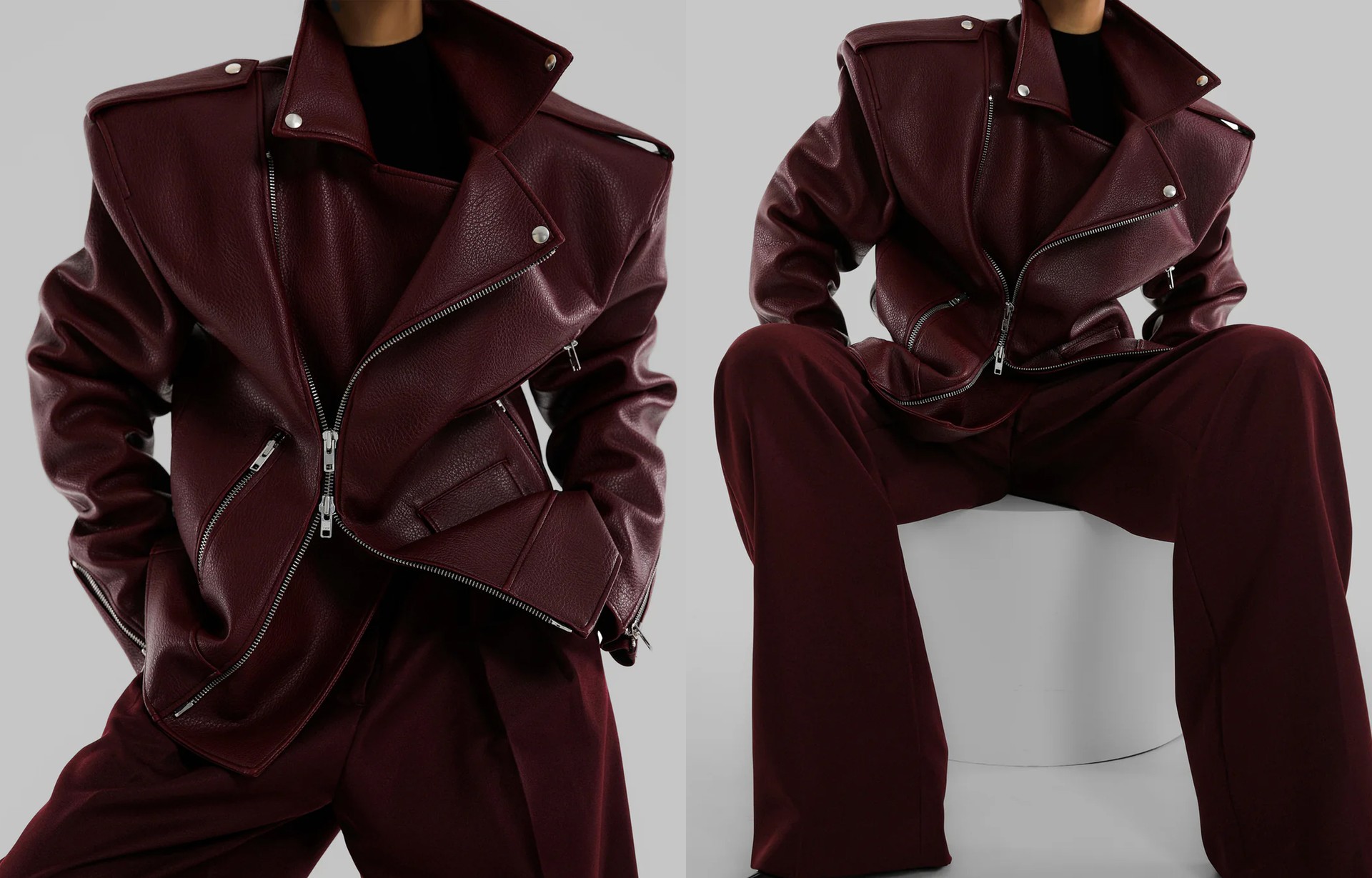 Chicago Oversized Biker Jacket from The Frankie Shop