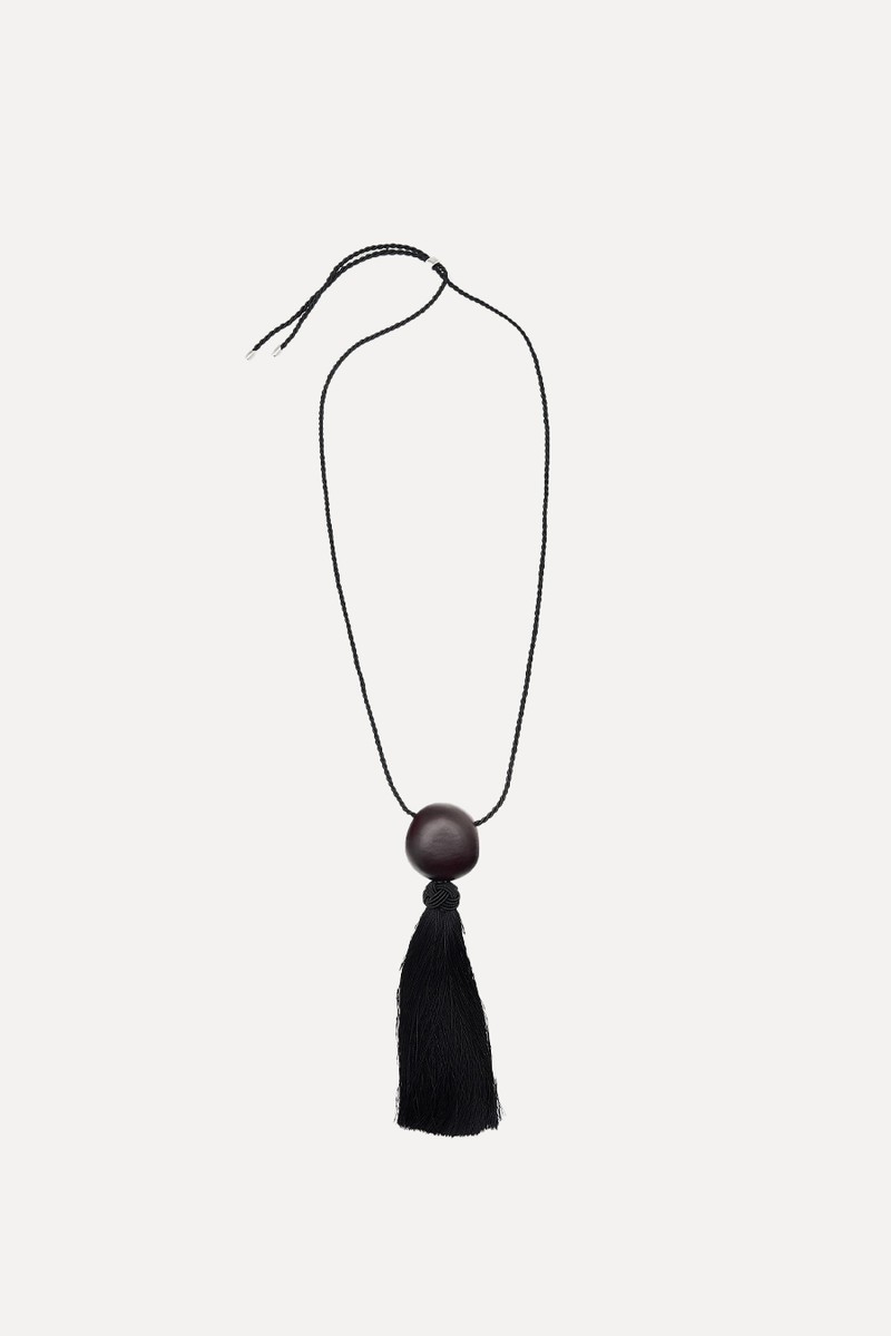 Wooden Tassel Pendant