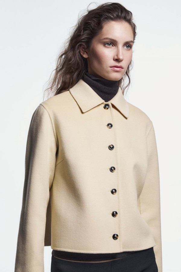 Short Wool Blend Coat