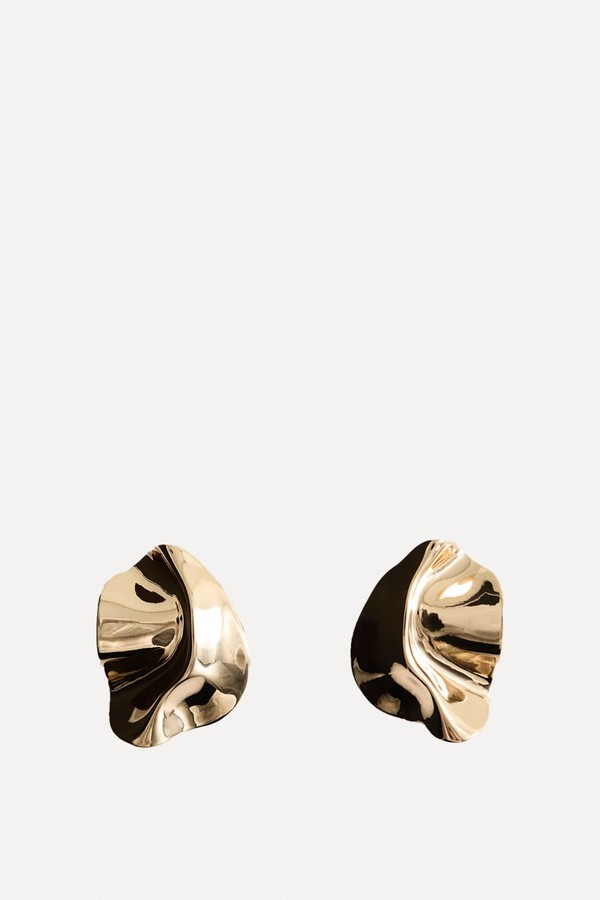 Textured-Relief Earrings from Mango
