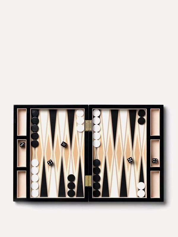 Lacquered Backgammon Set