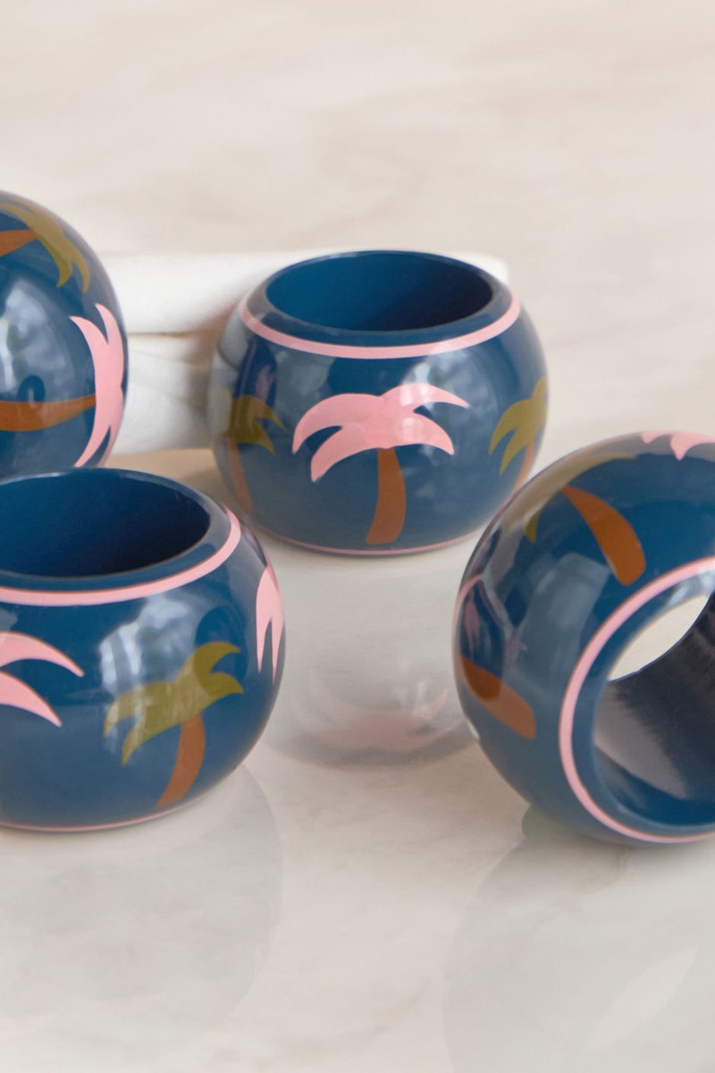 Painted Napkin Ring Set from HomeCentre