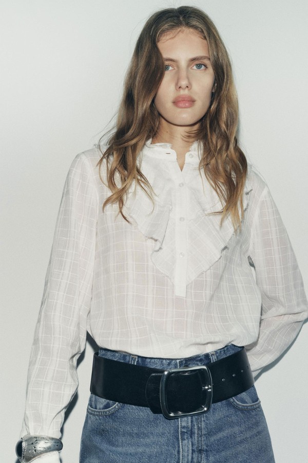 Blouse With Ruffles from Zara