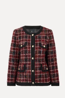 Lydia Checked Wool-Blend Bouclé-Tweed Jacket from Anine Bing