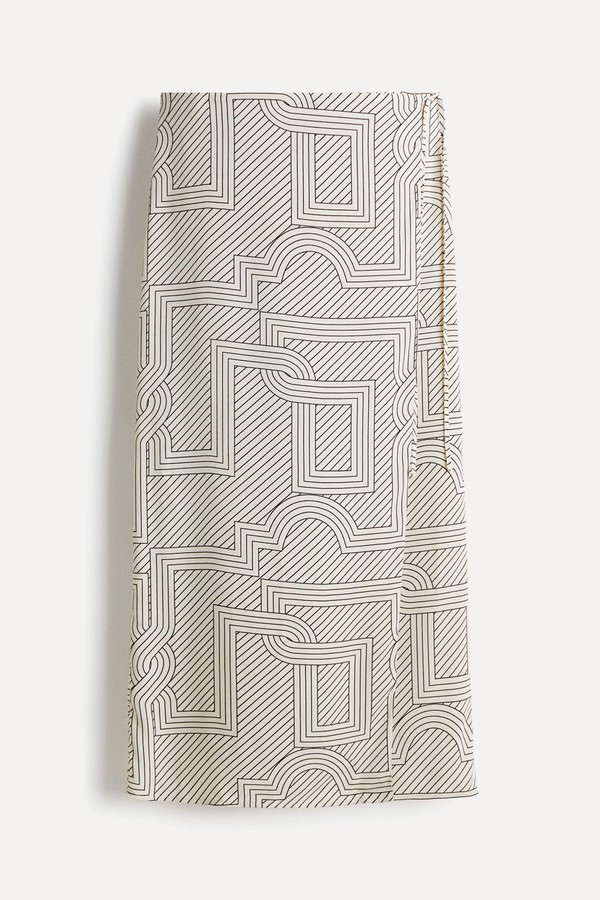 Printed Wrap Skirt