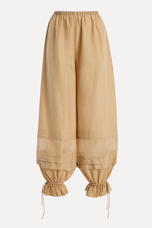 Pearl Cotton-Silk Balloon Pants from Posse