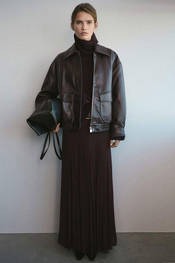 Oversized Faux Leather Jacket