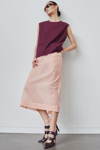 Heidi Semi Sheer Midi Skirt from The Frankie Shop