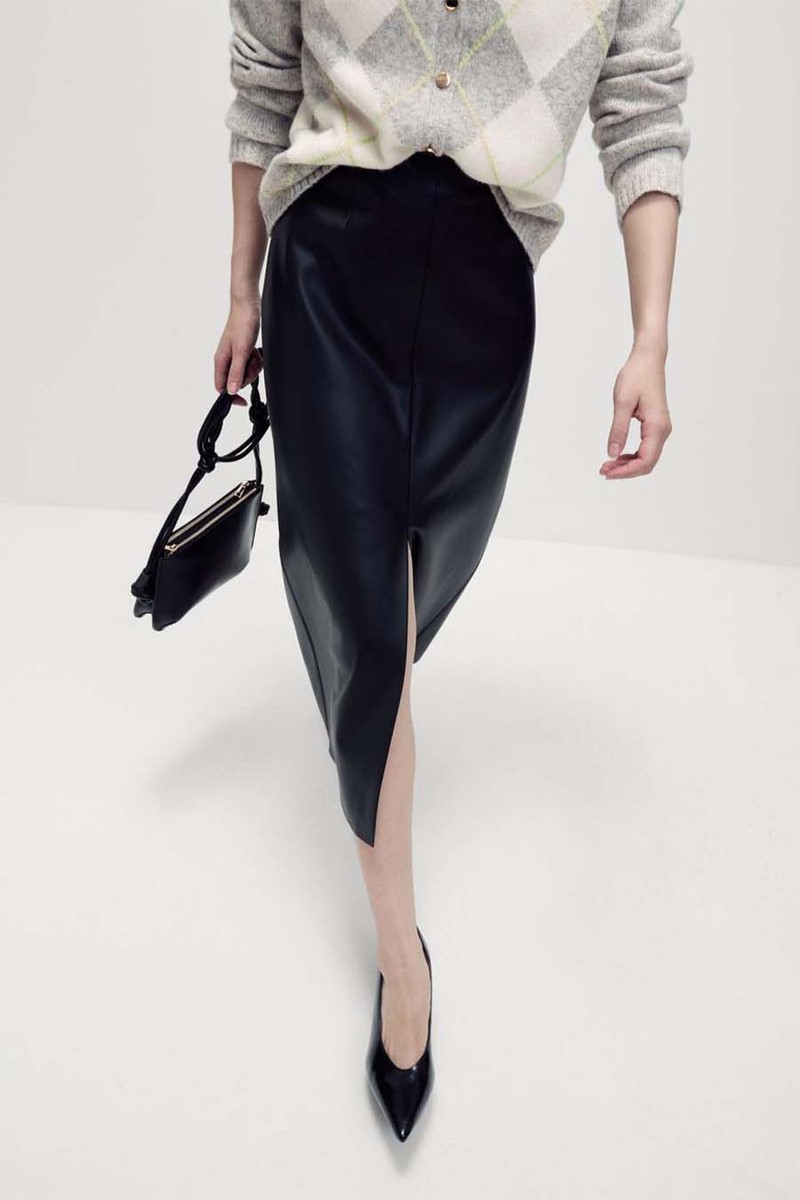 Leather Look Midaxi Pencil Skirt from Marks & Spencer