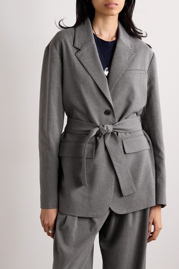 Lincoln Belted Flannel Blazer from Proenza Schouler White Label