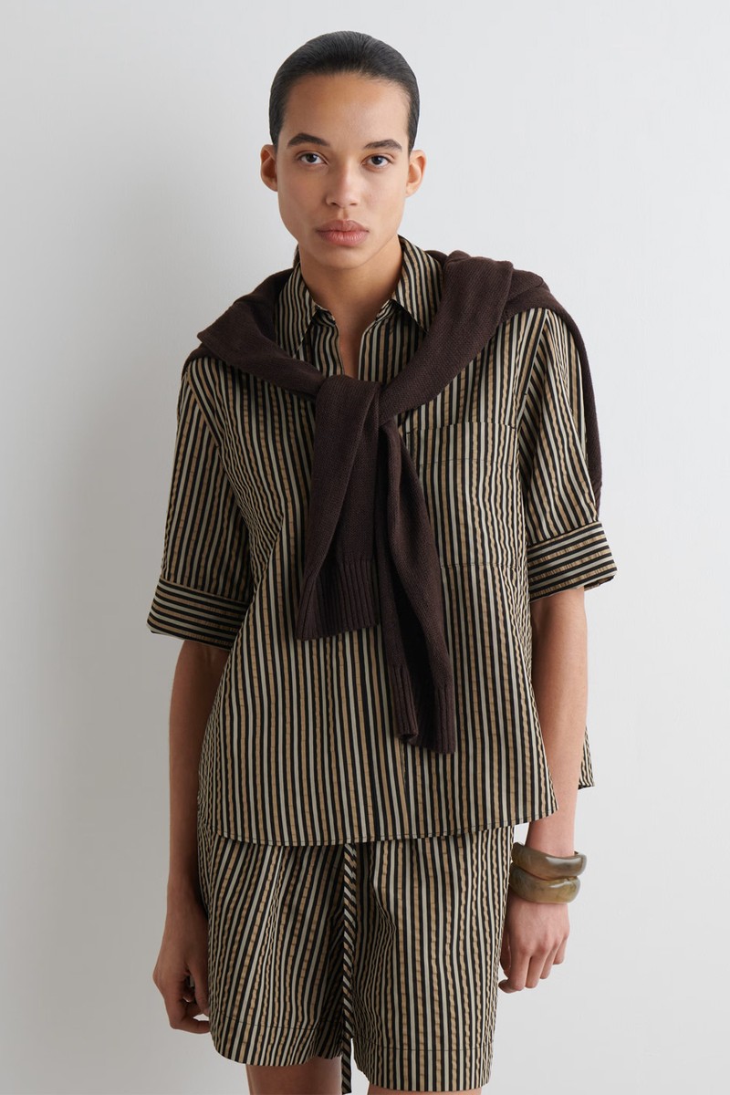 Striped Seersucker Shirt