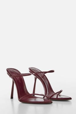 Leather Sandal With Inclined Heel from Victoria Beckham X Mango
