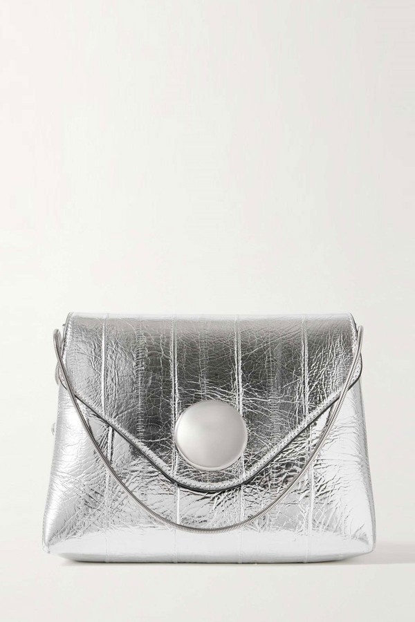 Bobbi Metallic Eel Shoulder Bag from Khaite