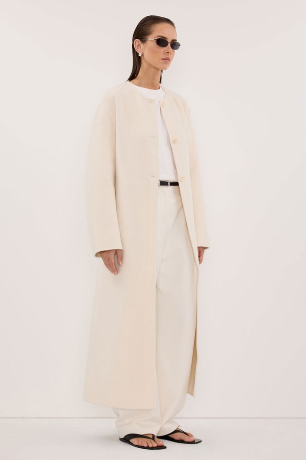 Greta Off Collarless Coat from DISSH