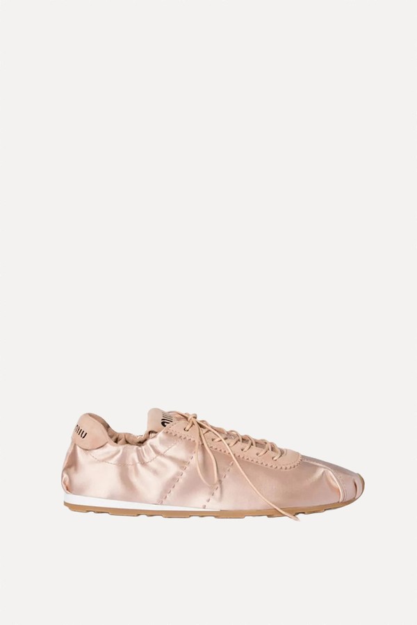 Plume Satin Sneakers from  MIU MIU