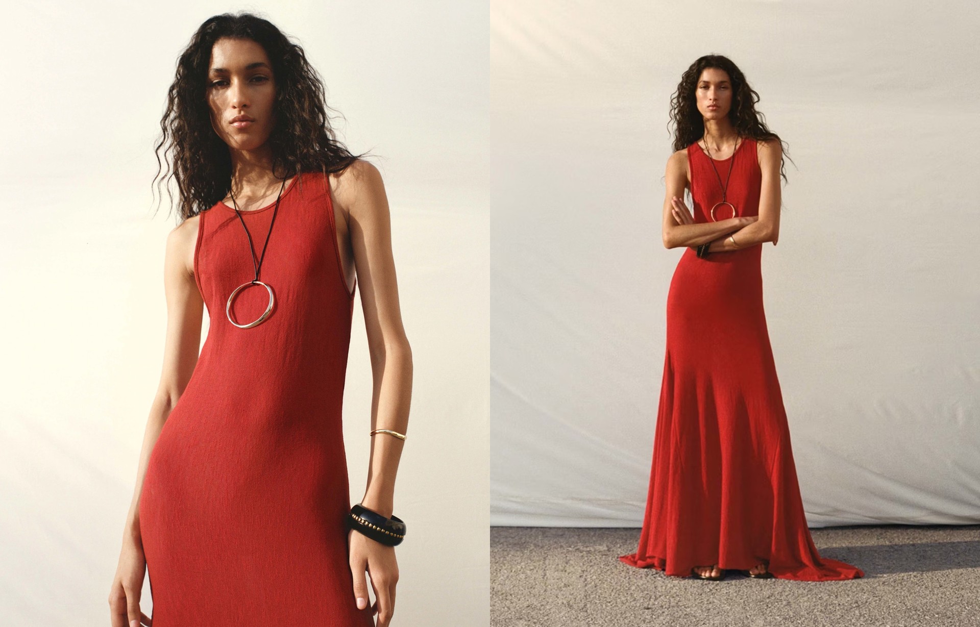 Asymmetrical Low-Knit Dress, AED 429 | Mango