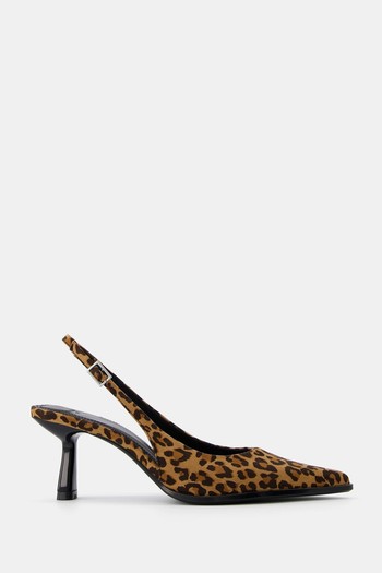 Animal Print Kitten Heel Shoes from Bershka