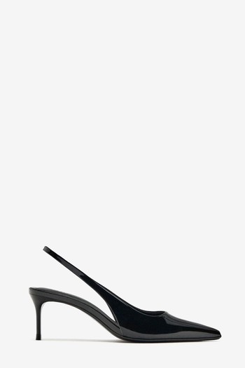 Faux Patent Slingback Heels from Zara